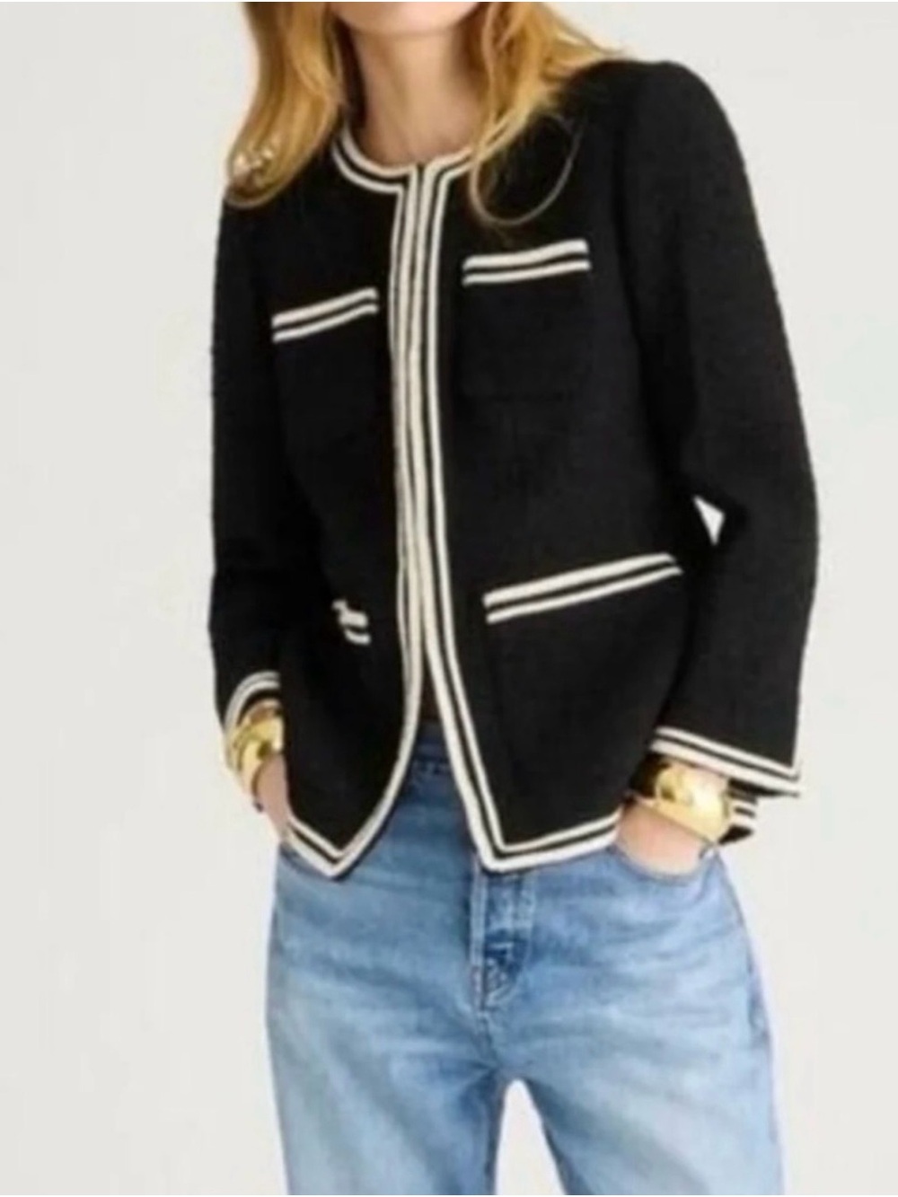 J.Crew Longer Tweed Boucle jacket size 14
